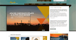Desktop Screenshot of apachecorp.com