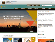 Tablet Screenshot of apachecorp.com